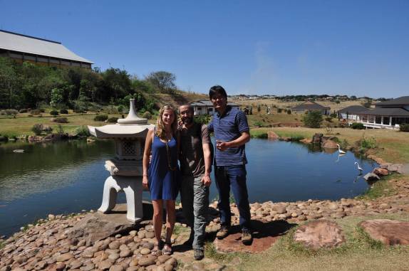 Com o André no Jardim Japonês de Maringá, no norte do Paraná